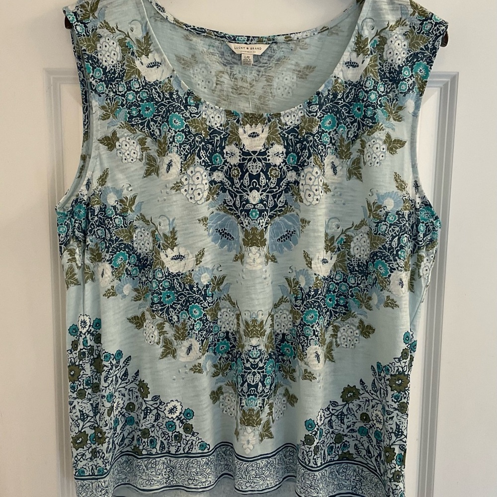 Lucky Brand Floral Print Tank Top - NWT - Size Large - Picture 2 of 9